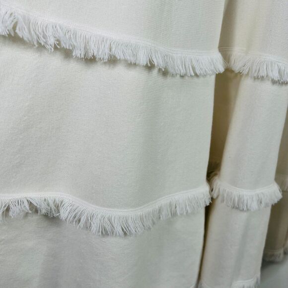 Kate Spade New York Size M Fringe Fit &‎ Flare Sweater Sleeveless Dress Ivory - Picture 6 of 7